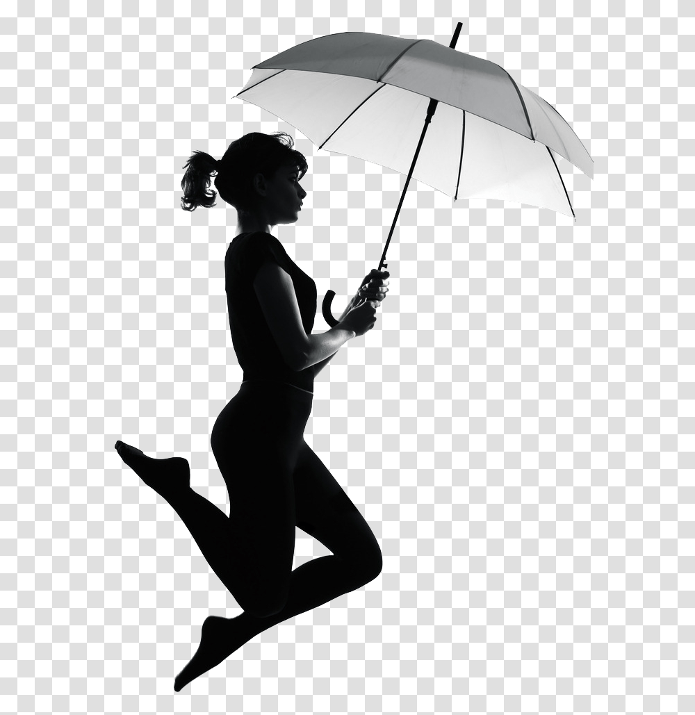Silhouette Stock Photography Umbrella Royalty Free Sombra De Mujer Con Paraguas, Person, Human, Canopy, Girl Transparent Png