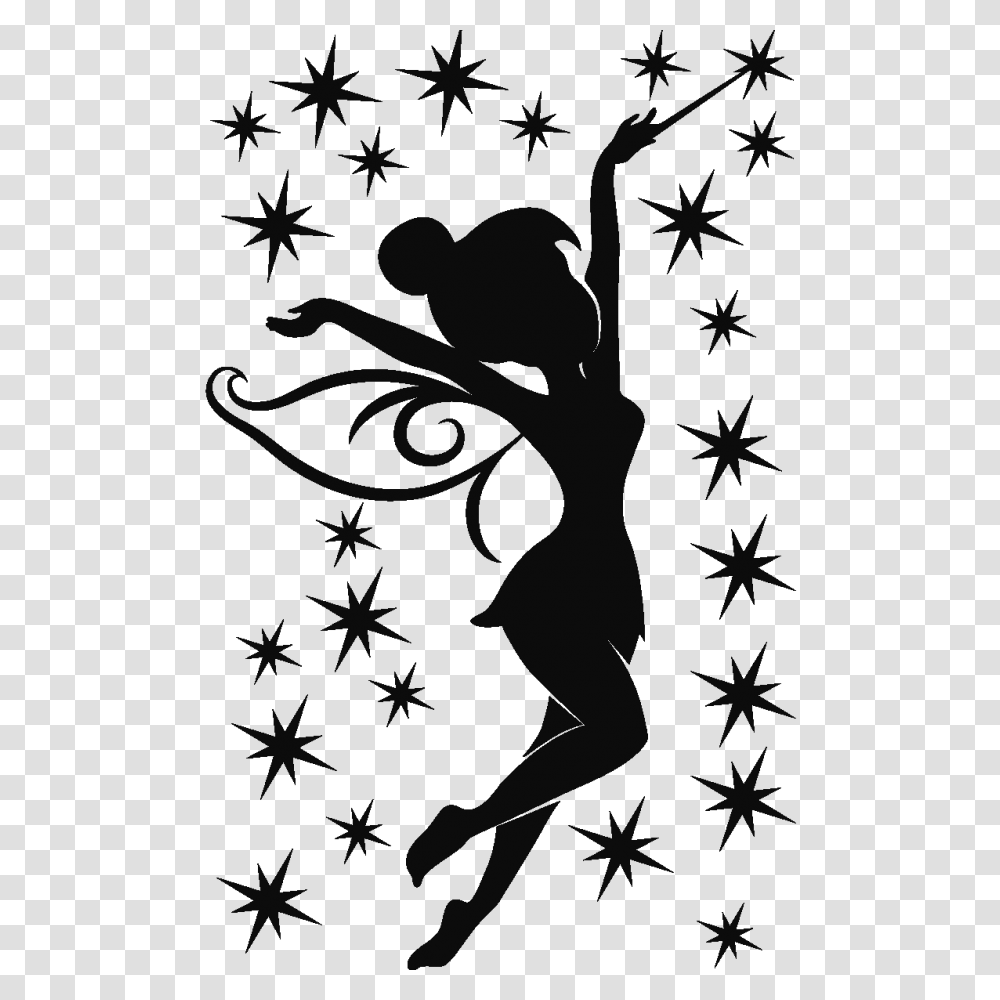 Silhouette Think Tinkerbelllove Tinkerbell, Stencil, Person, Human Transparent Png