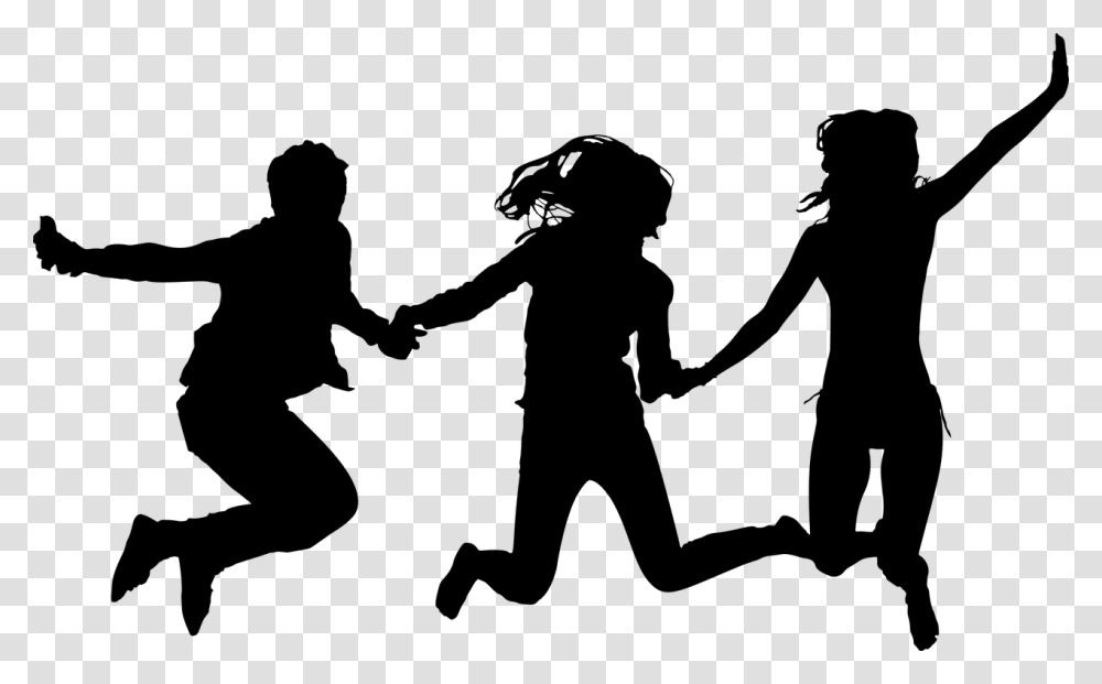 Silhouette Three Girls, Gray, World Of Warcraft Transparent Png