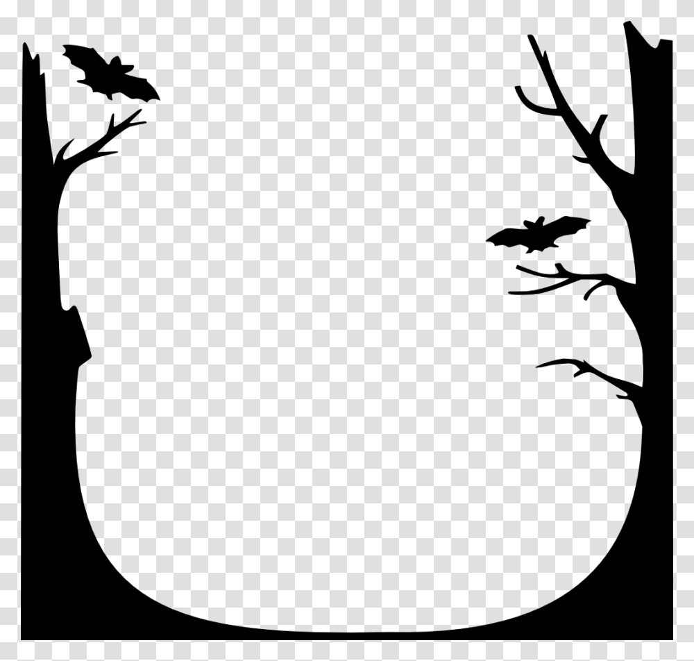 Silhouette Tree Border Clipart Clip Art Images, Stencil, Bird, Animal Transparent Png