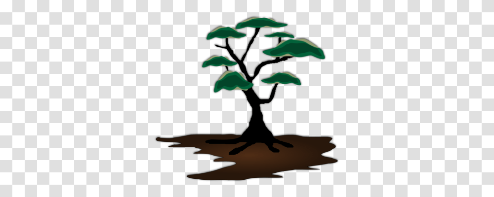 Silhouette Tree Drawing Oak Root, Land, Outdoors, Nature, Shoreline Transparent Png