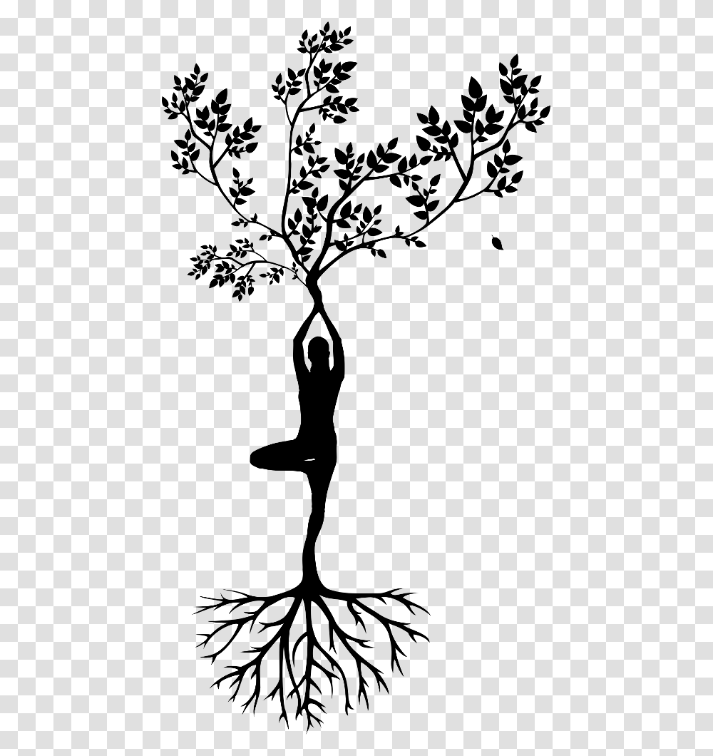 Silhouette Tree With Girl, Gray, World Of Warcraft Transparent Png