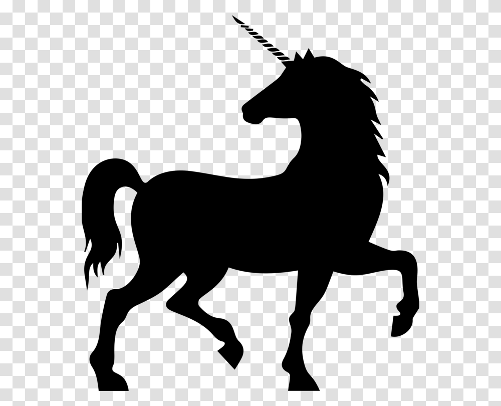 Silhouette Unicorn Drawing Horse Head Mask, Gray, World Of Warcraft Transparent Png