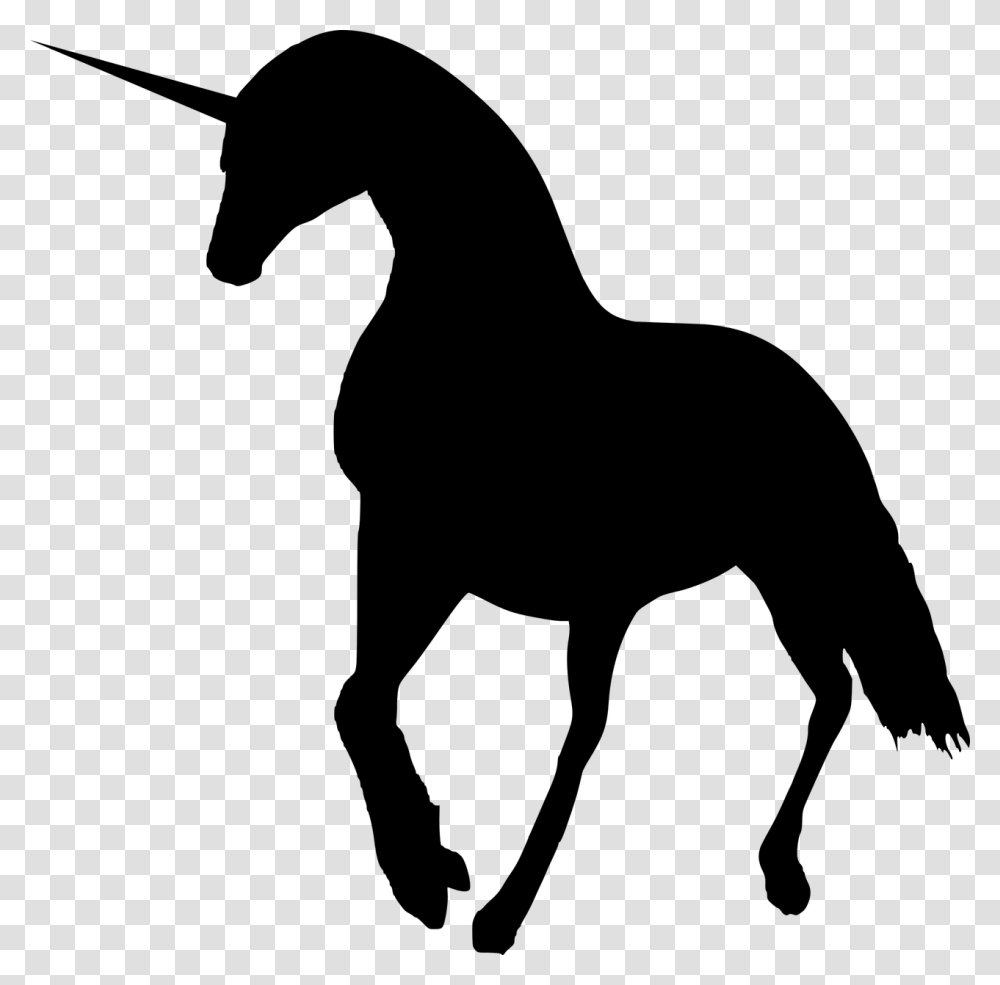 Silhouette Unicorn Horse Running Wiled Portable Network Graphics, Gray, World Of Warcraft Transparent Png