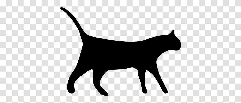 Silhouette Vector Clip Art Of Black Cat, Nature, Outdoors, Astronomy, Outer Space Transparent Png