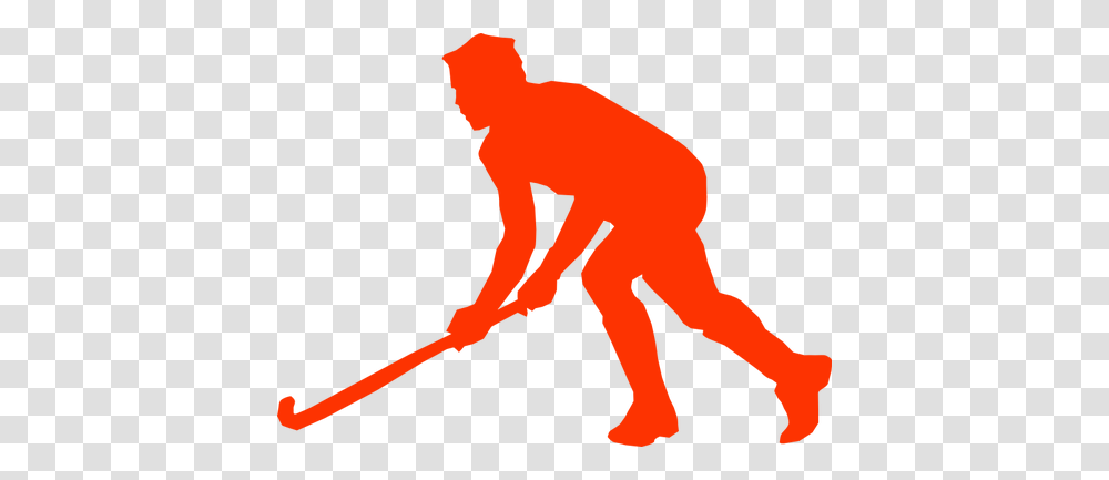 Silhouette Vector Clip Art Of Grass Hockey Player, Person, Human Transparent Png