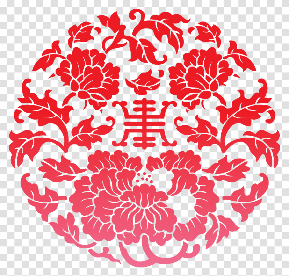 Silhouette Vector Download Chinese Flower Pattern, Graphics, Art, Floral Design, Rug Transparent Png