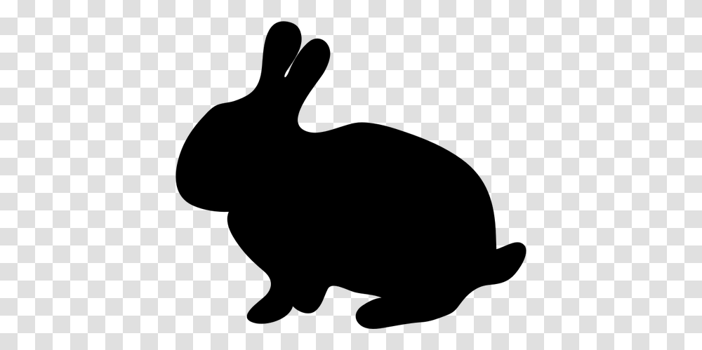 Silhouette Vector Drawing Of Bunny, Gray, World Of Warcraft Transparent Png