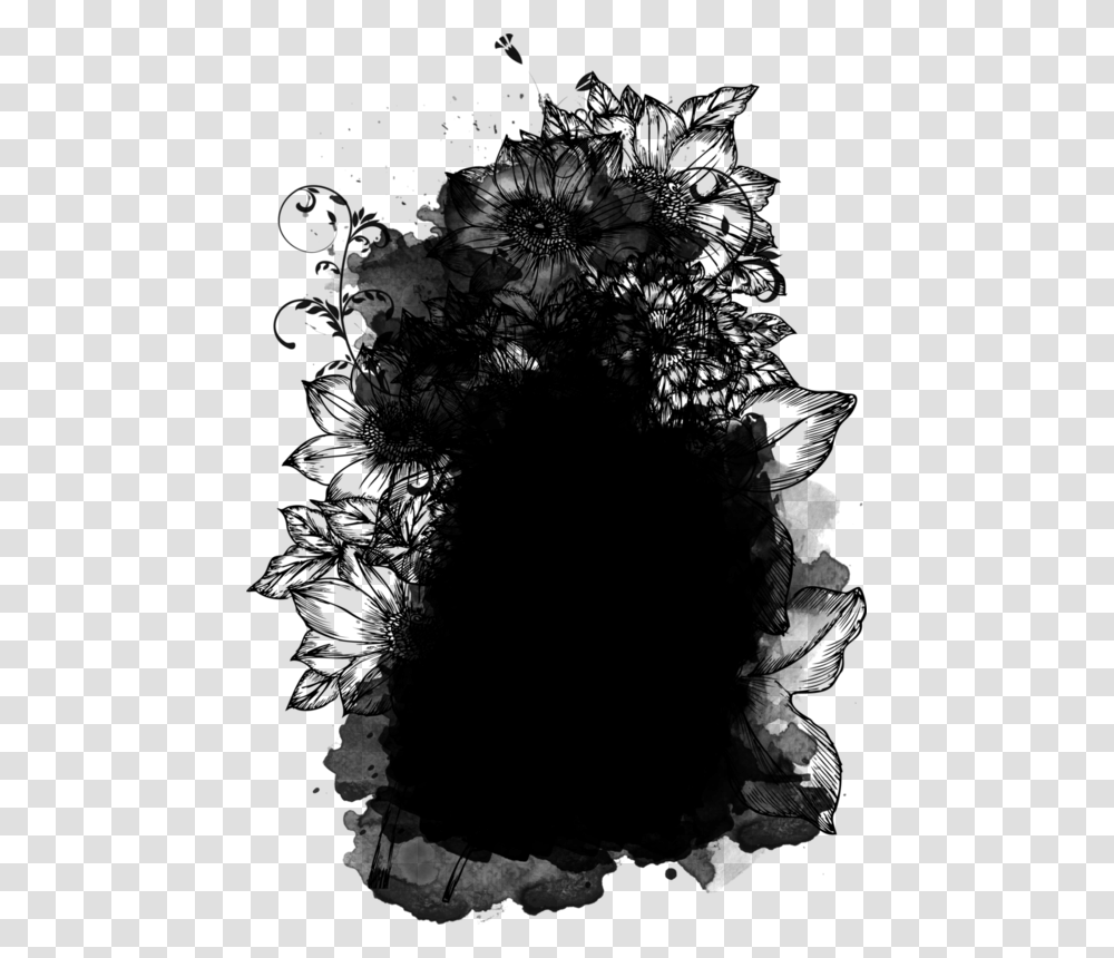 Silhouette Vector File Free Public Domain Stock Photo Floral Design, Gray, World Of Warcraft Transparent Png