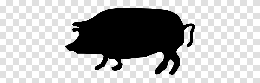 Silhouette Vector Graphics Of Wild Pig, Gray, World Of Warcraft Transparent Png
