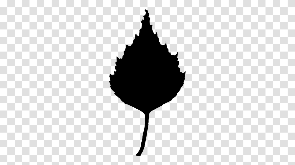 Silhouette Vector Image Of Birch Leaf, Gray, World Of Warcraft Transparent Png