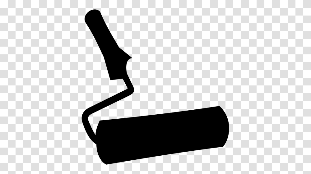 Silhouette Vector Image Of Paint Roller, Gray, World Of Warcraft Transparent Png