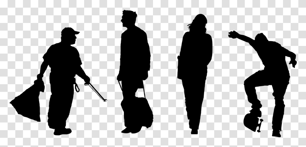 Silhouette Walking People, Gray, World Of Warcraft Transparent Png