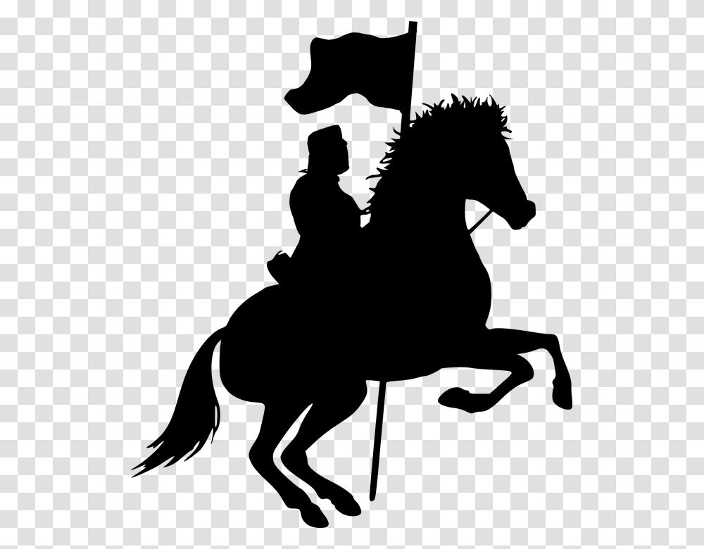 Silhouette Warrior Knight Royal Warrior Soldier Warrior On Horse Silhouette, Gray, World Of Warcraft Transparent Png