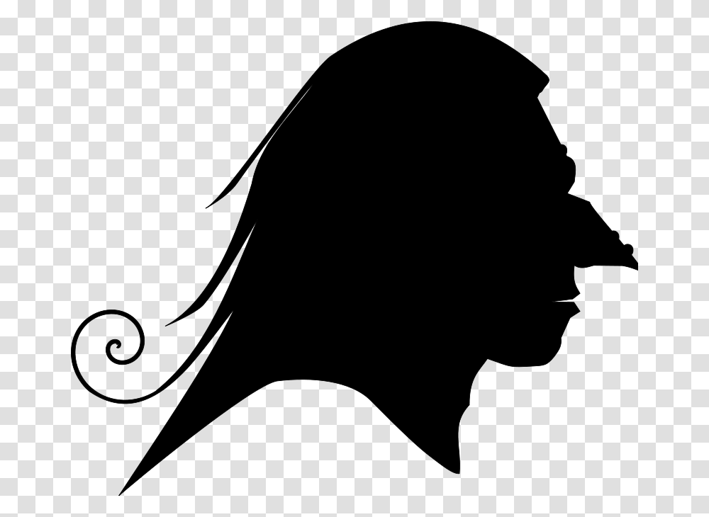 Silhouette Witchcraft Clip Art Witch Face Silhouette, Gray, World Of Warcraft Transparent Png