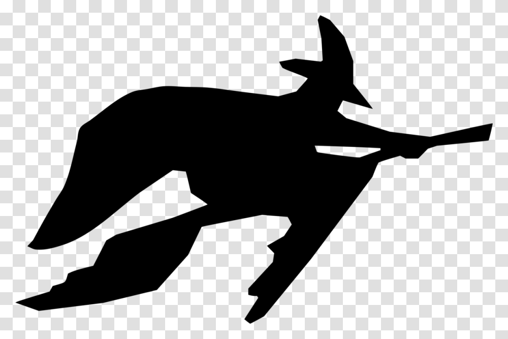 Silhouette Witchcraft Magician Cartoon Dog, Gray, World Of Warcraft Transparent Png
