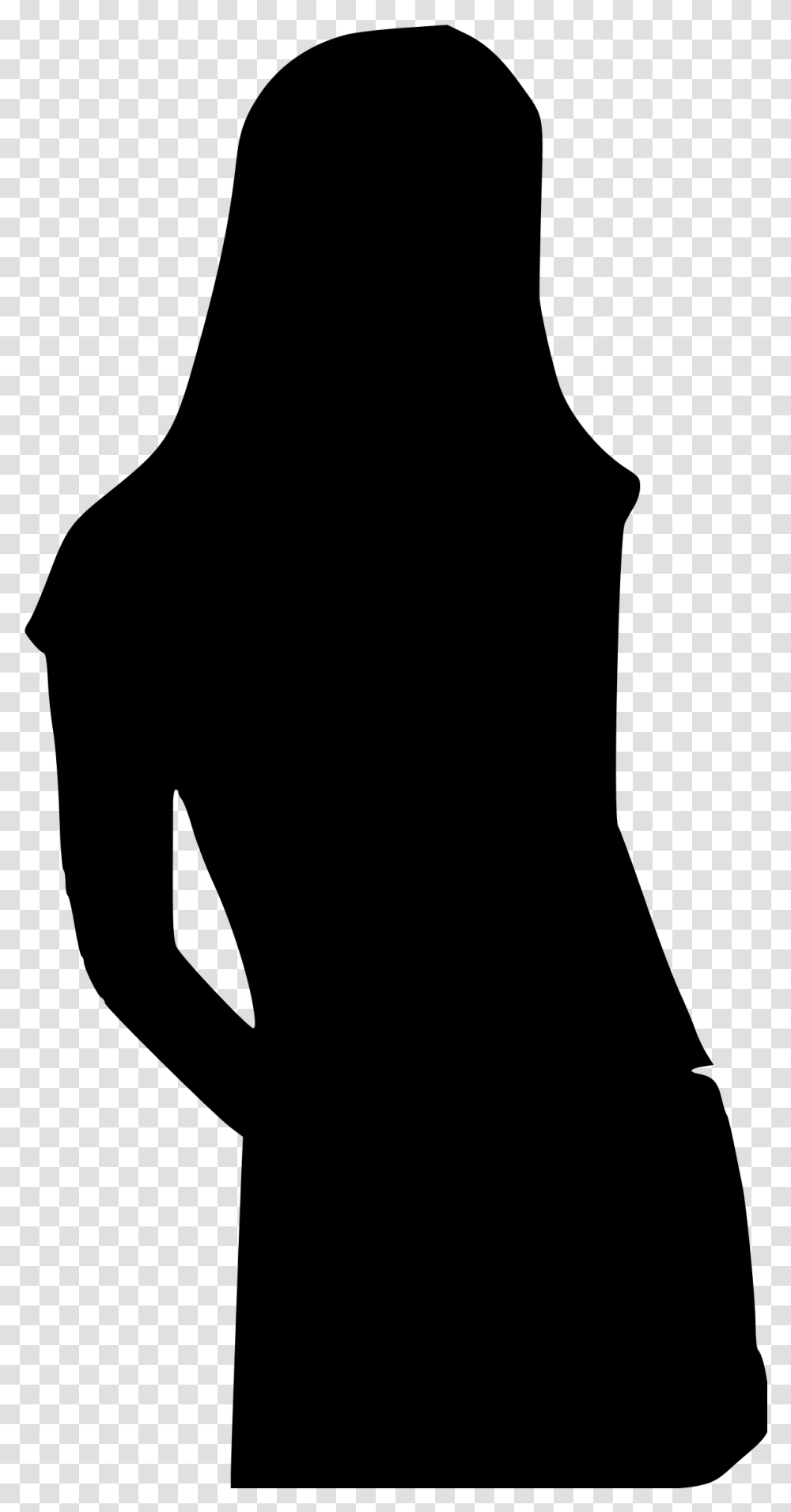 Silhouette Woman Clip Art Female Teenager Silhouette, Gray, World Of Warcraft Transparent Png