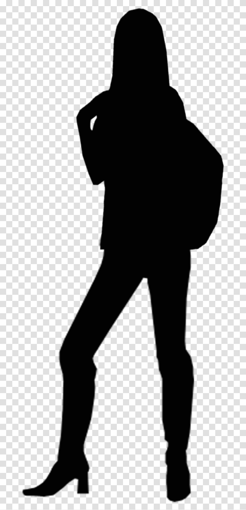 Silhouette Woman Clip Art Teen Girl Silhouette, Person, Standing, People, Photography Transparent Png