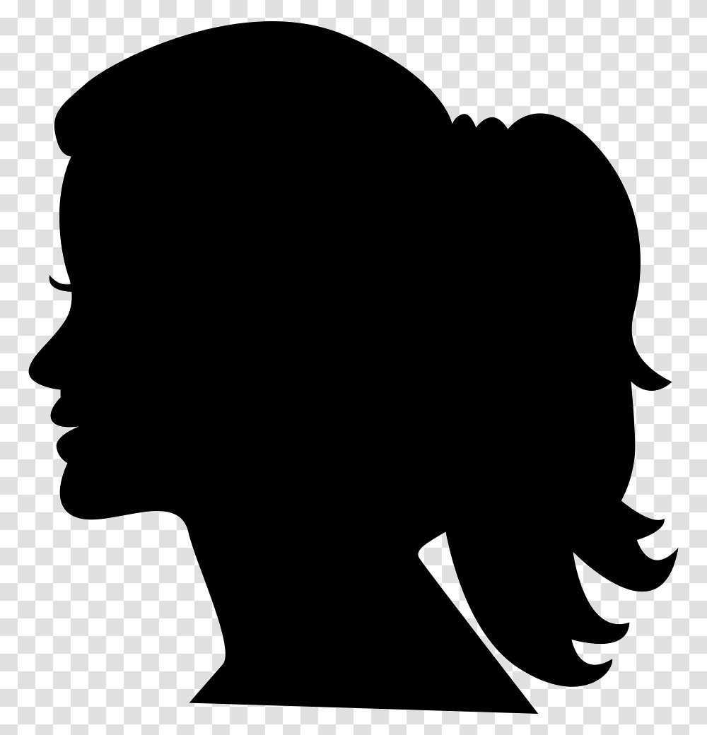 Silhouette Woman Computer Icons Clip Art Silhouette Woman Side View Face, Stencil, Baseball Cap, Hat Transparent Png
