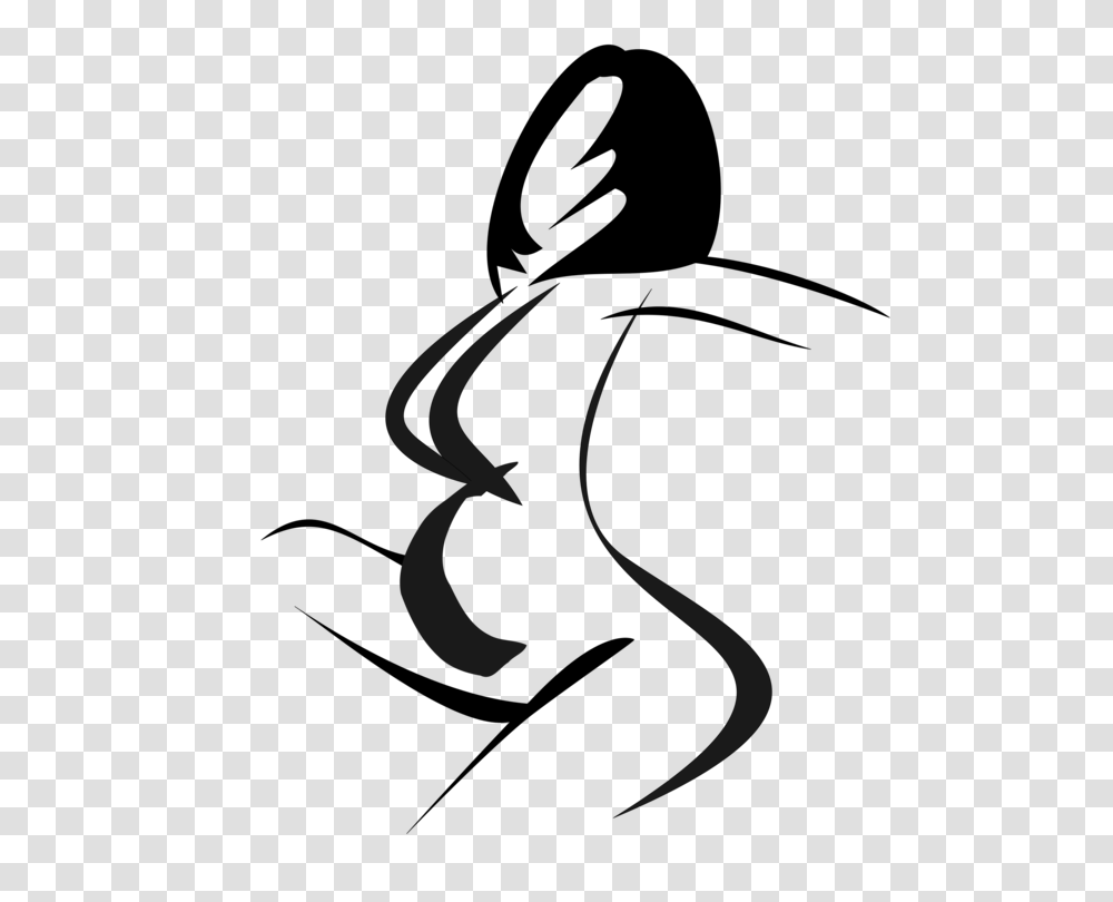 Silhouette Woman Female Black And White Drawing, Alphabet, Face Transparent Png