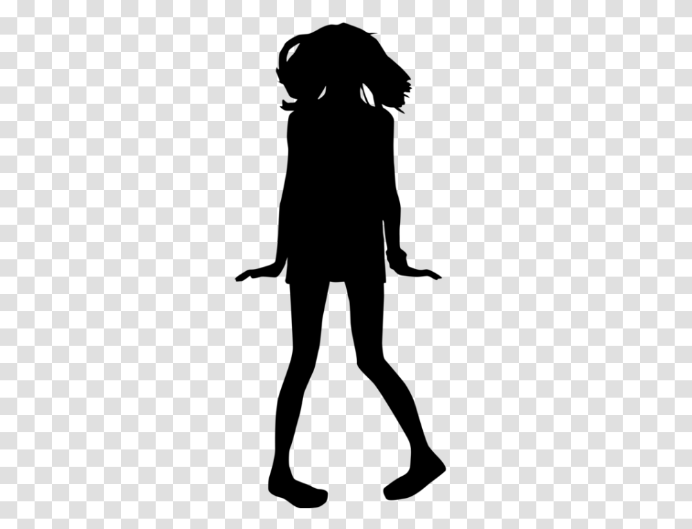 Silhouette Woman Female Shadow Girl, Gray, World Of Warcraft Transparent Png