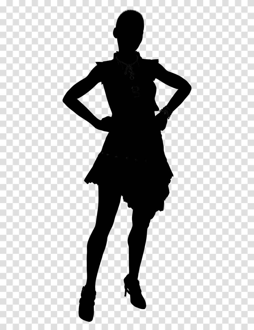 Silhouette Woman Girl Woman Silhouette Short Hair, Nature, Outdoors, Astronomy, Outer Space Transparent Png