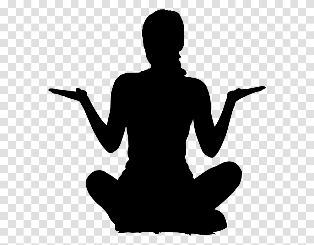 Silhouette Yoga Young Woman Vibrant Sport Sitting Yoga Clip Art, Gray, World Of Warcraft Transparent Png