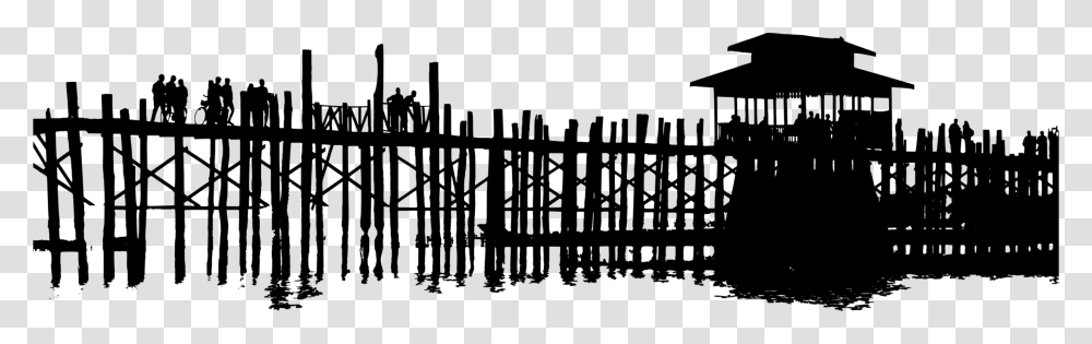 Silhouettemonochrome Photographytree Pier Background, Gray, World Of Warcraft Transparent Png