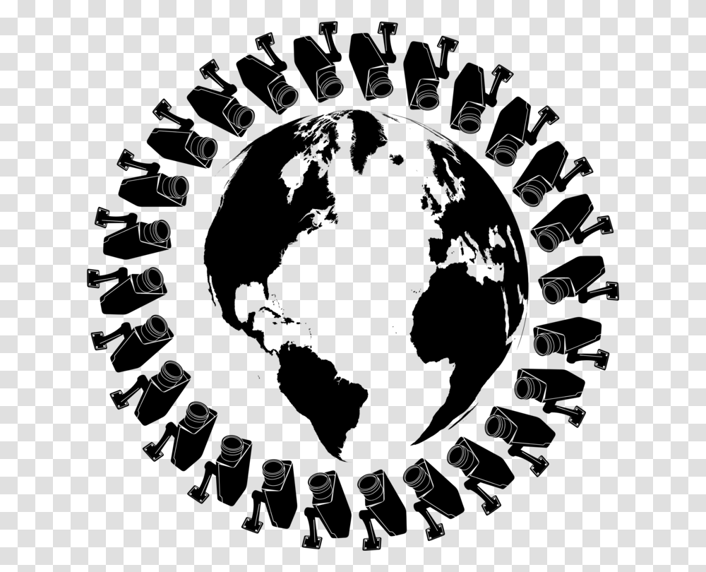 Silhouettemonochrome Photographyworld Globe Black And White, Gray, World Of Warcraft Transparent Png
