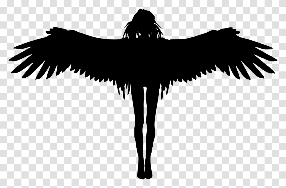 Silhouetteneckjoint Black Angel Wings, Gray, World Of Warcraft Transparent Png