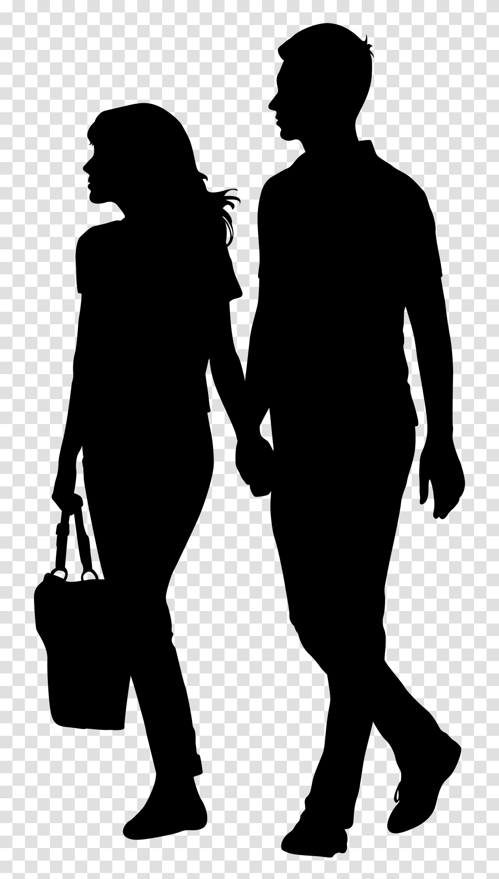 Silhouettes Clipart Couple, Electronics, Screen, Monitor Transparent Png