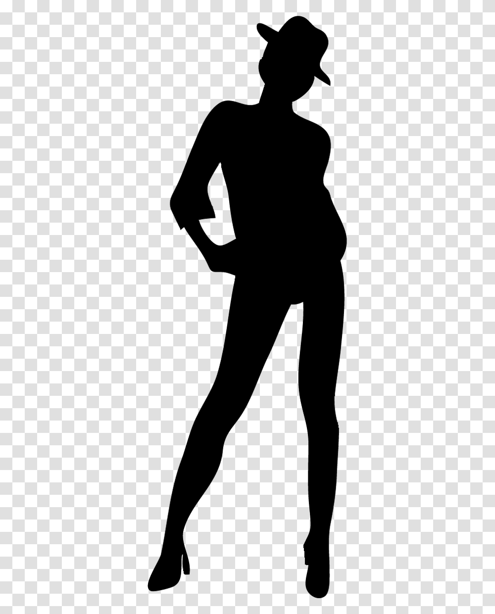 Silhouettes Of People Female With Hat Silhouette Transparent Png