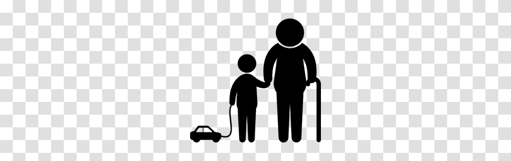 Silhouettes People Grandson Grandfather Persons Familiar, Gray, World Of Warcraft Transparent Png