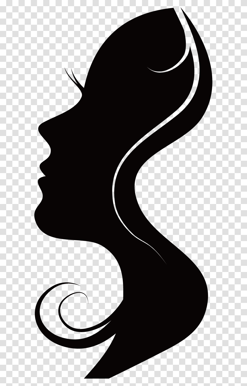 Silhouettes Woman Silhouette Free Frame Clipart Woman Side Face Silhouette Vector, Neck, Footprint, Stencil Transparent Png