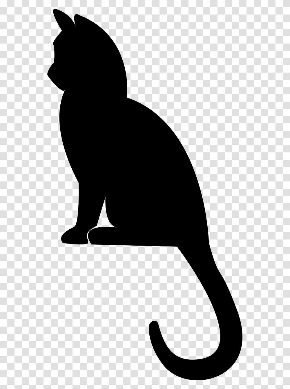 Silhueta De Gato Image, Gray, World Of Warcraft Transparent Png