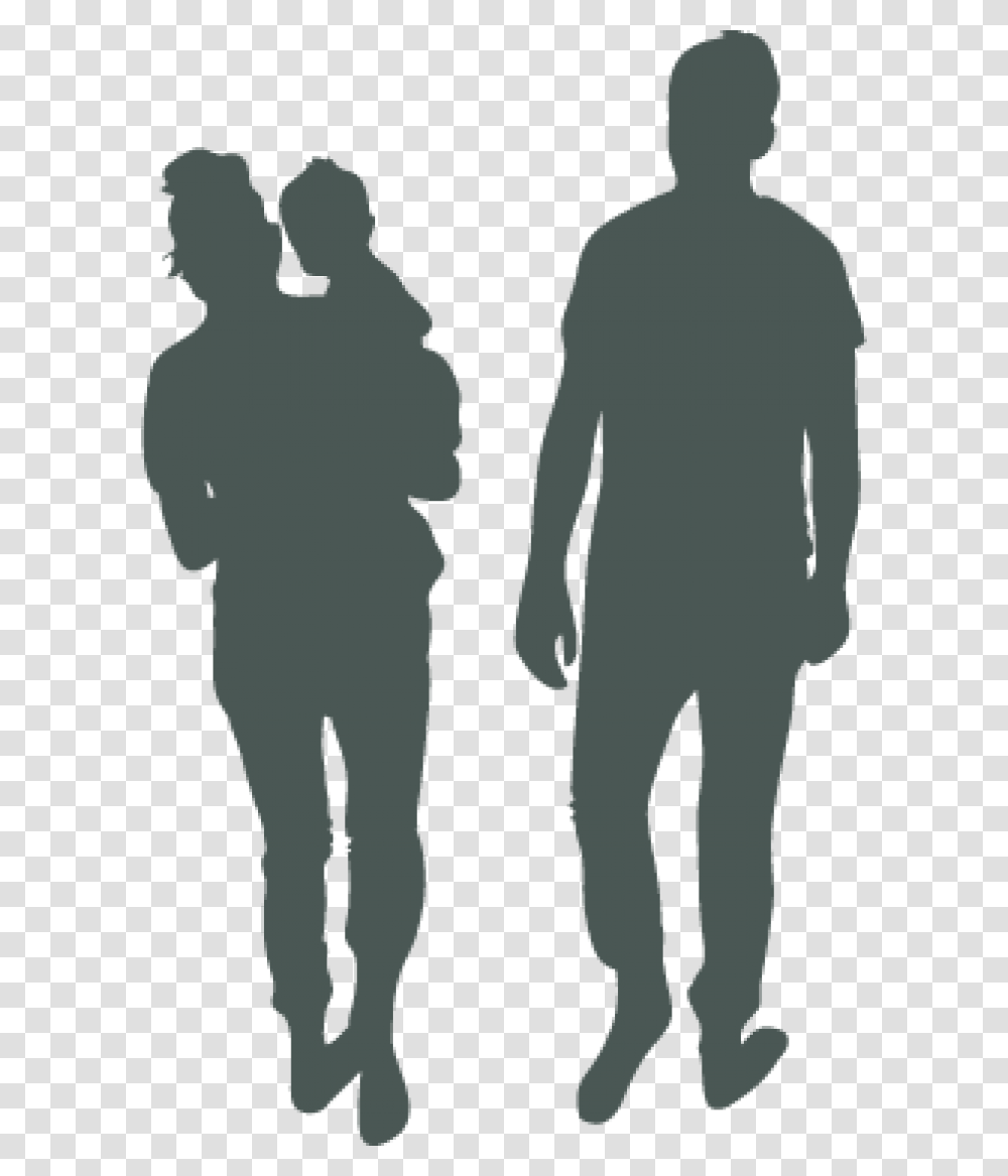 Silhuouette Of Two Adults One Adult Is Carrying A Tatuaje De Silueta De Familia, Silhouette, Sleeve, Hand Transparent Png