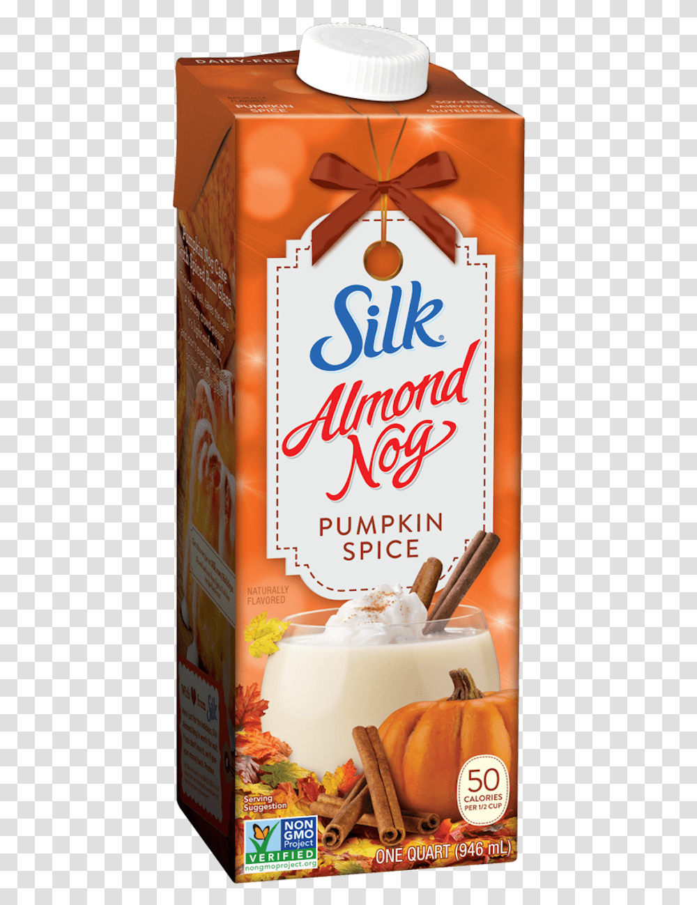 Silk Almond Nog Pumpkin Spice Silk Almond Nog Pumpkin Spice, Food, Dessert, Cream Transparent Png