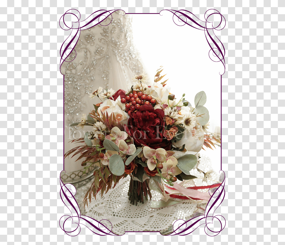 Silk Artificial Autumn Fall Wedding Bridal Bouquet Navy Mauve Dust Pink, Plant, Floral Design, Pattern Transparent Png