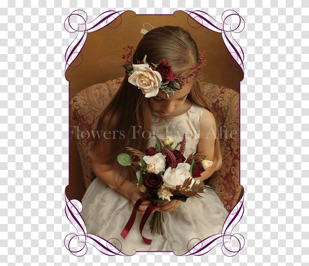 Silk Artificial Boho Rustic Wedding Flowergirl Flower Bouquet, Plant, Person, Human, Flower Arrangement Transparent Png