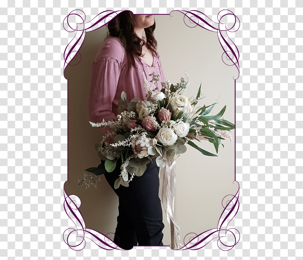 Silk Artificial Bridal Wedding Cascading Large Bouquet Flower Bouquet, Plant, Flower Arrangement, Person, Human Transparent Png
