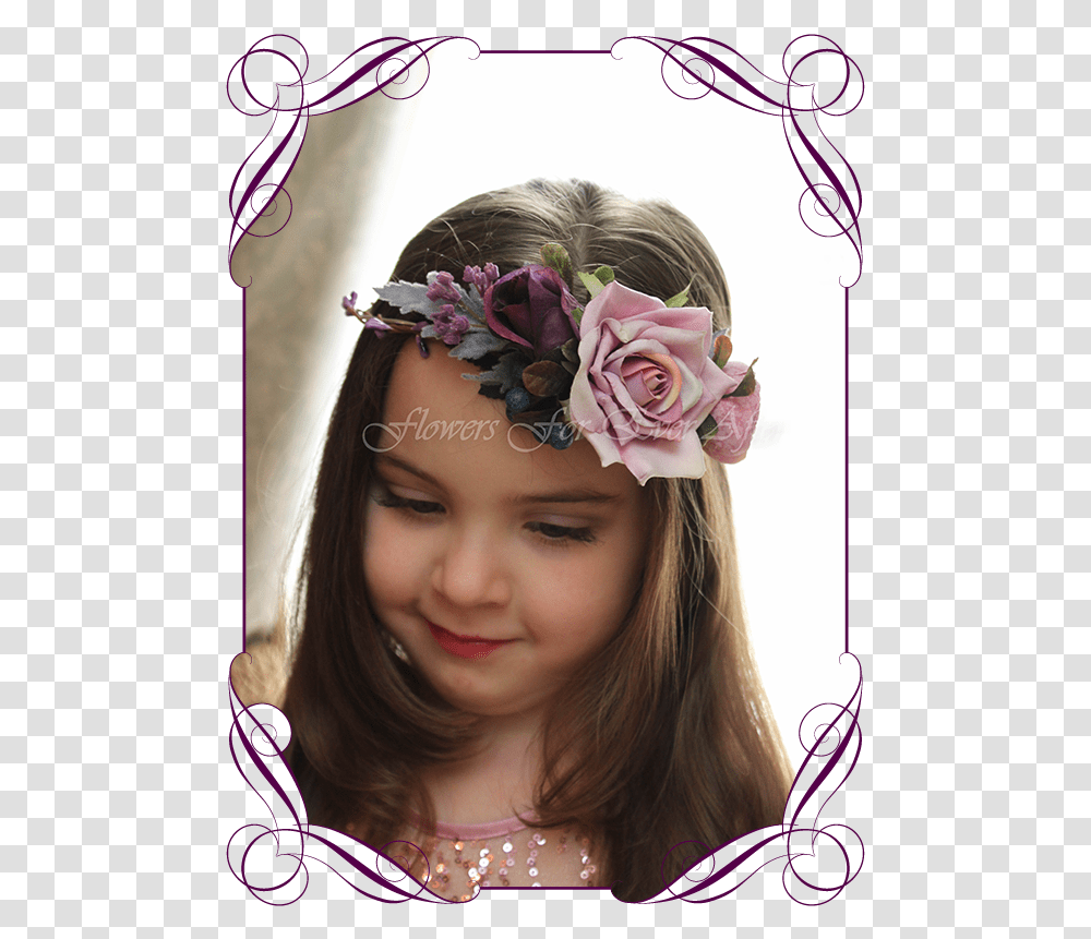 Silk Artificial Floral Hair Crown Halo For Wedding Heart Wedding Cakes With Flowers, Apparel, Headband, Hat Transparent Png