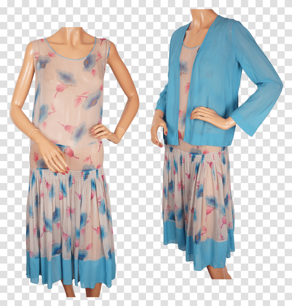 Silk Chiffon Dress Vintage 1920s Dress, Apparel, Female, Person Transparent Png