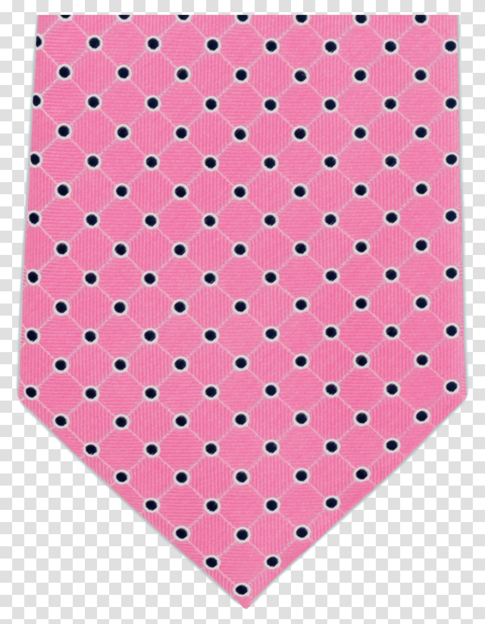 Silk Extra Long Pink And Navy Polka Dot Tie For Transparent Png