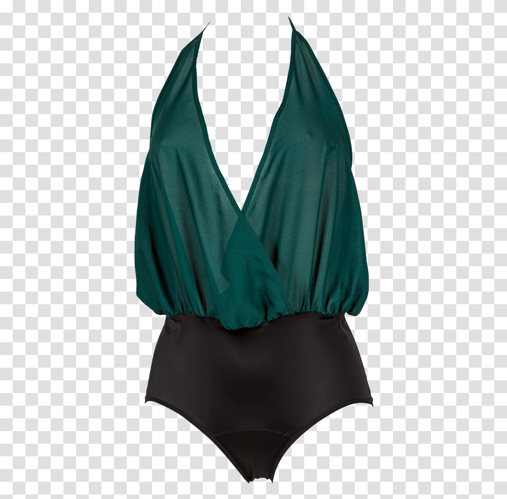 Silk Green Playsuit Judith Lingerie Halterneck, Clothing, Apparel, Fashion, Blouse Transparent Png
