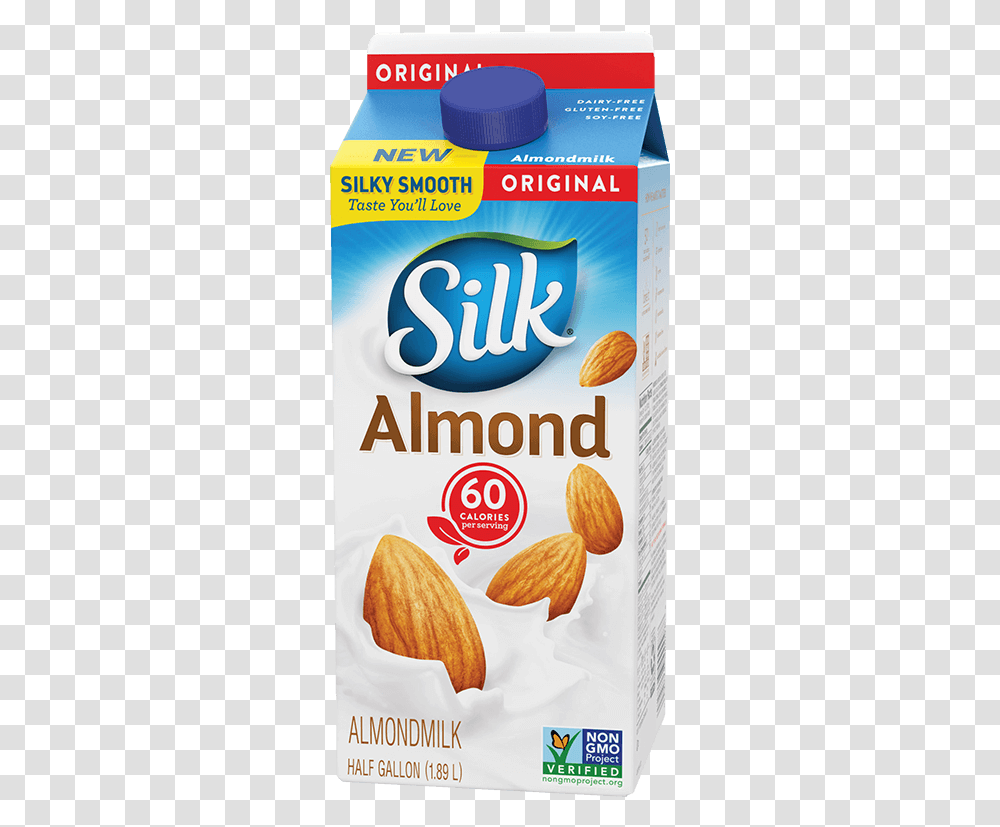 Silk Original Almondmilk Silk Almond Milk, Nut, Vegetable, Plant, Food Transparent Png