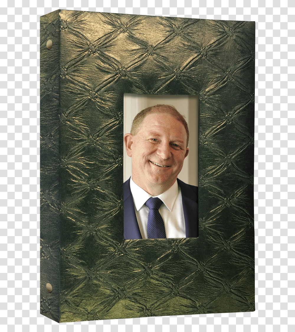 Silk Ribbon Emerald Memorial Book Picture Frame, Tie, Suit, Coat, Face Transparent Png