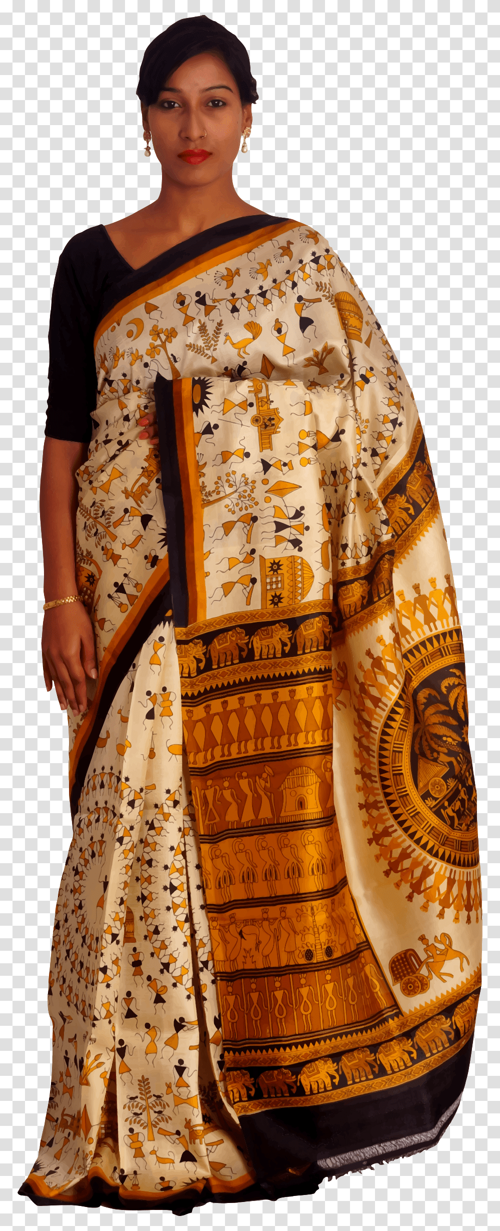 Silk Saree Sari, Apparel, Person, Human Transparent Png