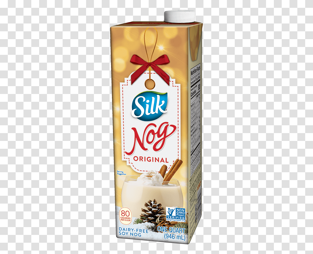Silk Soy Dairy Free Nog Silk Nog, Soda, Beverage, Food, Plant Transparent Png