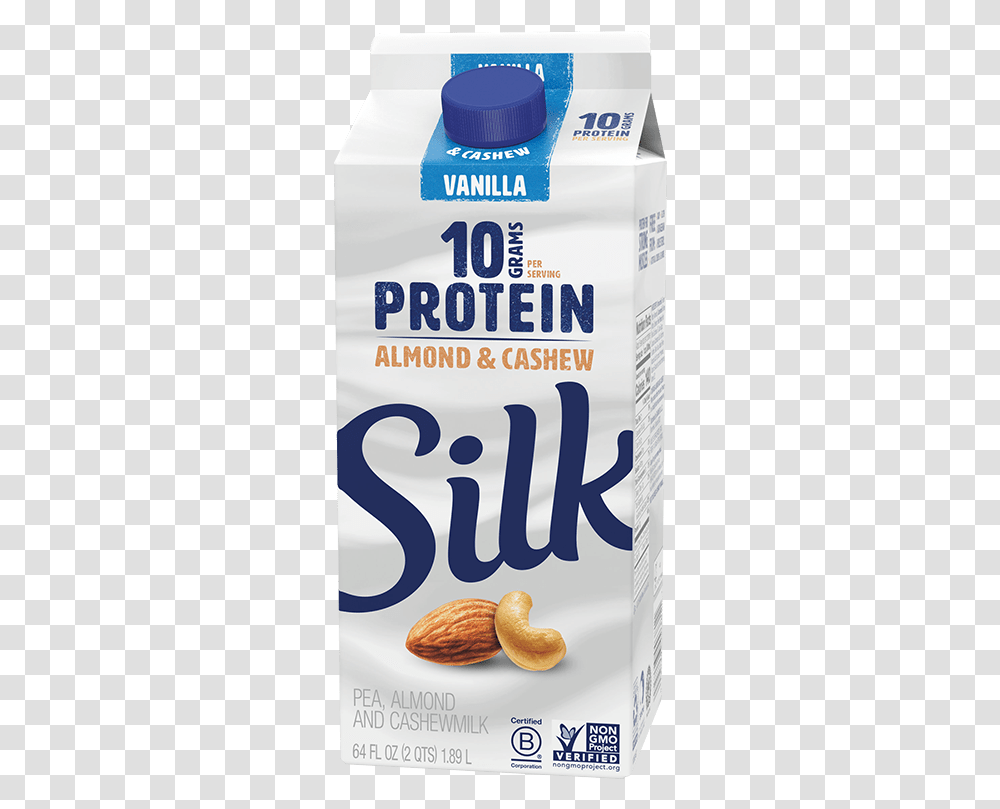 Silk Vanilla Protein Silk Protein Nut Milk Almond And Cashew, Plant, Food, Flour, Powder Transparent Png