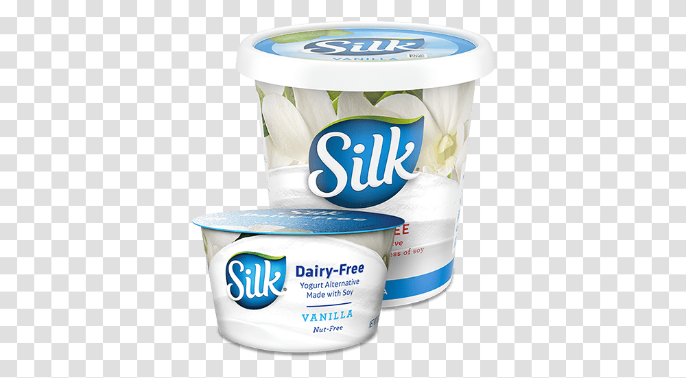 Silk Vanilla Yogurt, Dessert, Food, Tape, Cream Transparent Png